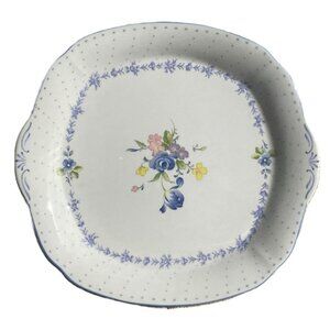 Nikko Japan "Blue Peony" Serving Tray Rare Piece, Fine Bone China (L2)